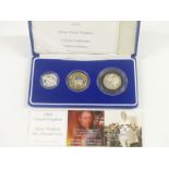 Royal Mint 2004 silver proof Piedfort three coin collections comprising fifty pence, one pound and