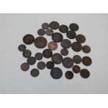 A quantity of George III halfpennies and farthings, F-VF, together with a quantity of Victorian