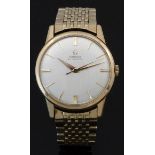Omega 9ct gold automatic gentleman's wristwatch ref 157.823 with gold dauphine hands, faceted