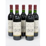 Five bottles of French red Bordeaux wine, Chateau Beau-Site Haut Vignoble, 12.5% vol, 75cl