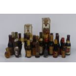 Approximately 35 bottles of alcohol including miniatures, many 1970's Courage Imperial Russian