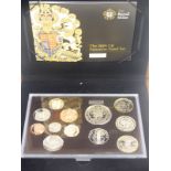 Royal Mint 2009 Executive Proof coin set comprising 14 coins, including two two pound, one pound and