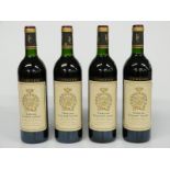 Four bottles of Chateau Gruaud Larose Grand Cru Classe St Julien 1989 French red Bordeaux, 75cl,