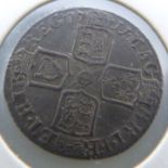 Queen Anne 1711 sixpence, plain angles reverse, toned, VF-EF