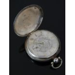D'Angelo & Cadenazzi of Winchester hallmarked silver full hunter pocket watch with inset