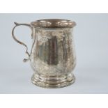 Early 20thC hallmarked silver baluster shaped christening cup, Birmingham, date letter rubbed but