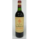 A bottle of Chateau Phélan Ségur Saint Estephe Grand Vin du 1981 red wine, 75cl.