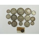 A collection of Victorian silver coinage, crown to groats, mostly VF, various heads