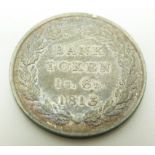 George III one and sixpence 1813 bank token, GVF, S3772