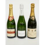 Three bottles of Champagne comprising George Goulet 1964 Extra Quality, 75cl, 12% vol, Mercier