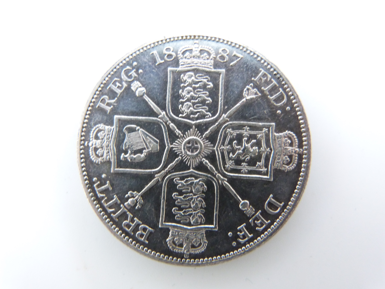 1845 young head Victorian wreath crown, an 1899 veiled head and a Jubilee double florin - Image 6 of 7