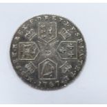 1787 George III sixpence with semee of hearts, VF