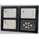 Royal Mint 2008 silver proof collection Emblems of Britain coin set comprising seven coins from