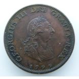 1799 George III third Soho mint farthing, even tone, unc