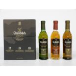 Glenfiddich three bottle single malt Scotch whisky collection comprising 18, 15 and 12 year old,