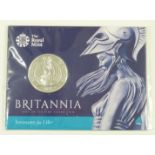 Royal Mint 2015 silver Britannia fifty pounds denomination, 31g