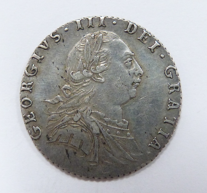 1787 George III sixpence with semee of hearts, VF - Image 2 of 2