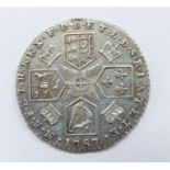 1787 George III sixpence without semee of hearts, VF