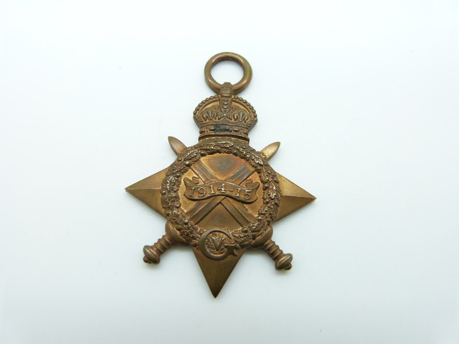 British Army WWI medal 1914/1915 Star named to Pte. W. Tootell Royal North Lancashire Regt with - Image 2 of 3