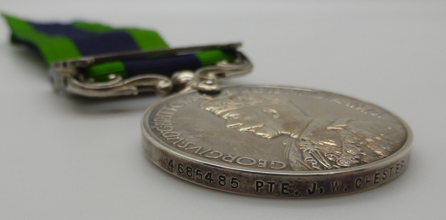 George V British Army Indian General Service Medal with North West Frontier 1930-31 clasp named to - Image 4 of 7