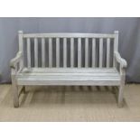 Oak garden bench, L149cm