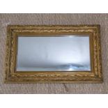 A 19thC or early 20thC gilt framed mirror, 55 x36cm