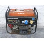 A large petrol generator with 115 and 230V power output with purpose built leads.  Originally a back