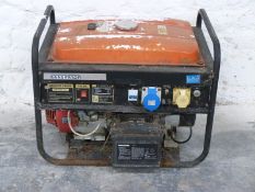 A large petrol generator with 115 and 230V power output with purpose built leads.  Originally a back