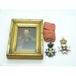 French medal pair comprising Legion d'Honneur and Swedish Order of The North Star together with a