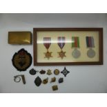 British Army WWII medal group comprising 1939/1945 Star, Burma Star, War Medal and Defence Medal