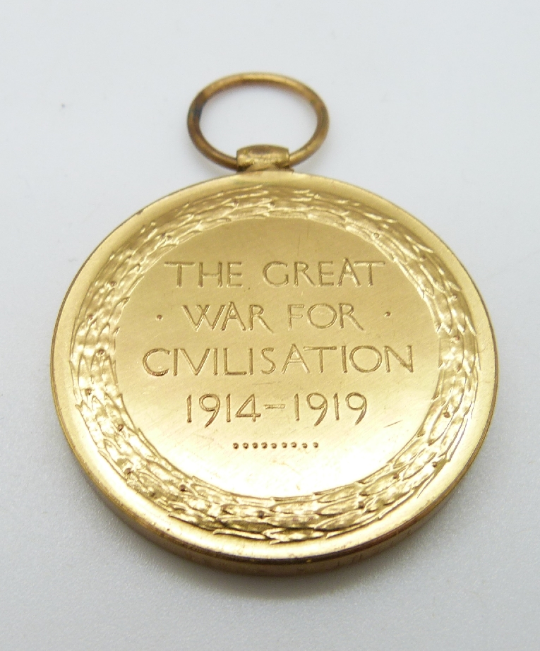 British Army WWI medal pair comprising War Medal and Victory Medal named to Lieut.H. Hawes East - Image 3 of 7