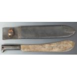 USA army WWII machete, stamped to 37cm blade no1250 1944 complete with scabbard