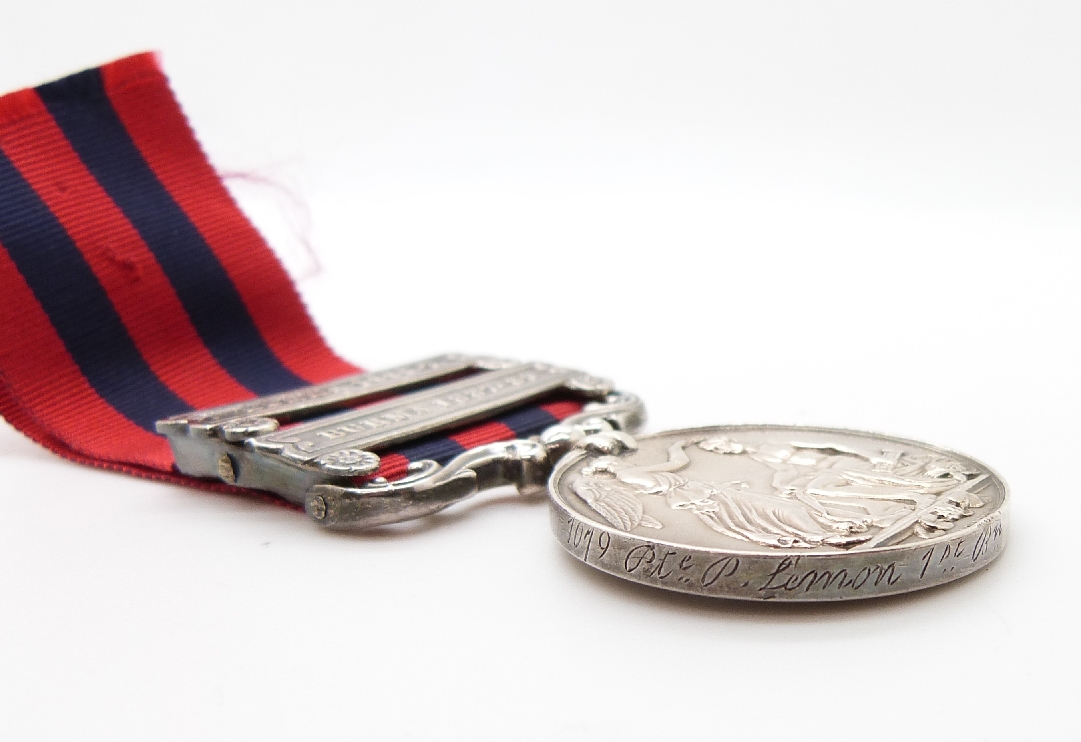 Victorian British Army Indian General Service Medals with two clasps, Burma 1885-7 and Burma 1887-89 - Image 3 of 6