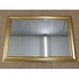 Gilt framed mirror, overall size 75 x 107cm