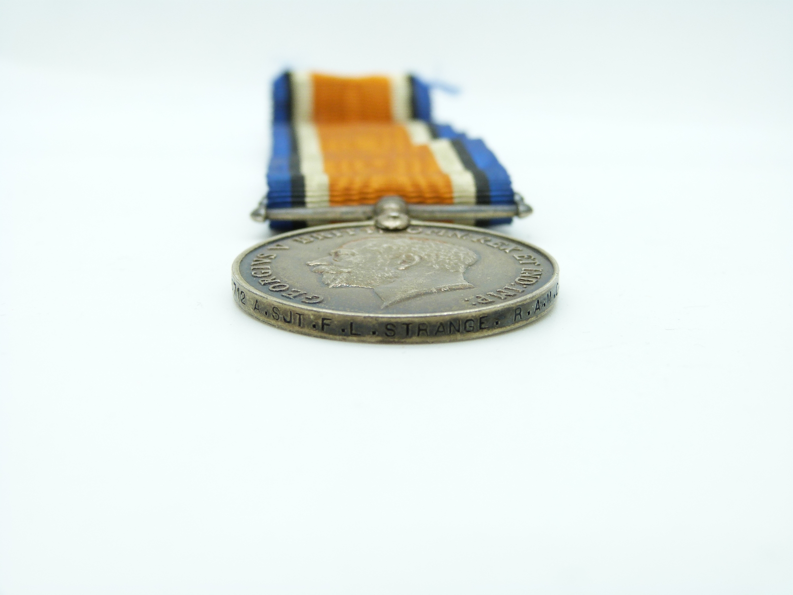 British Army WWI medal trio comprising 1914/1915 Star, War Medal and Victory Medal named to A.Sjt - Image 5 of 7