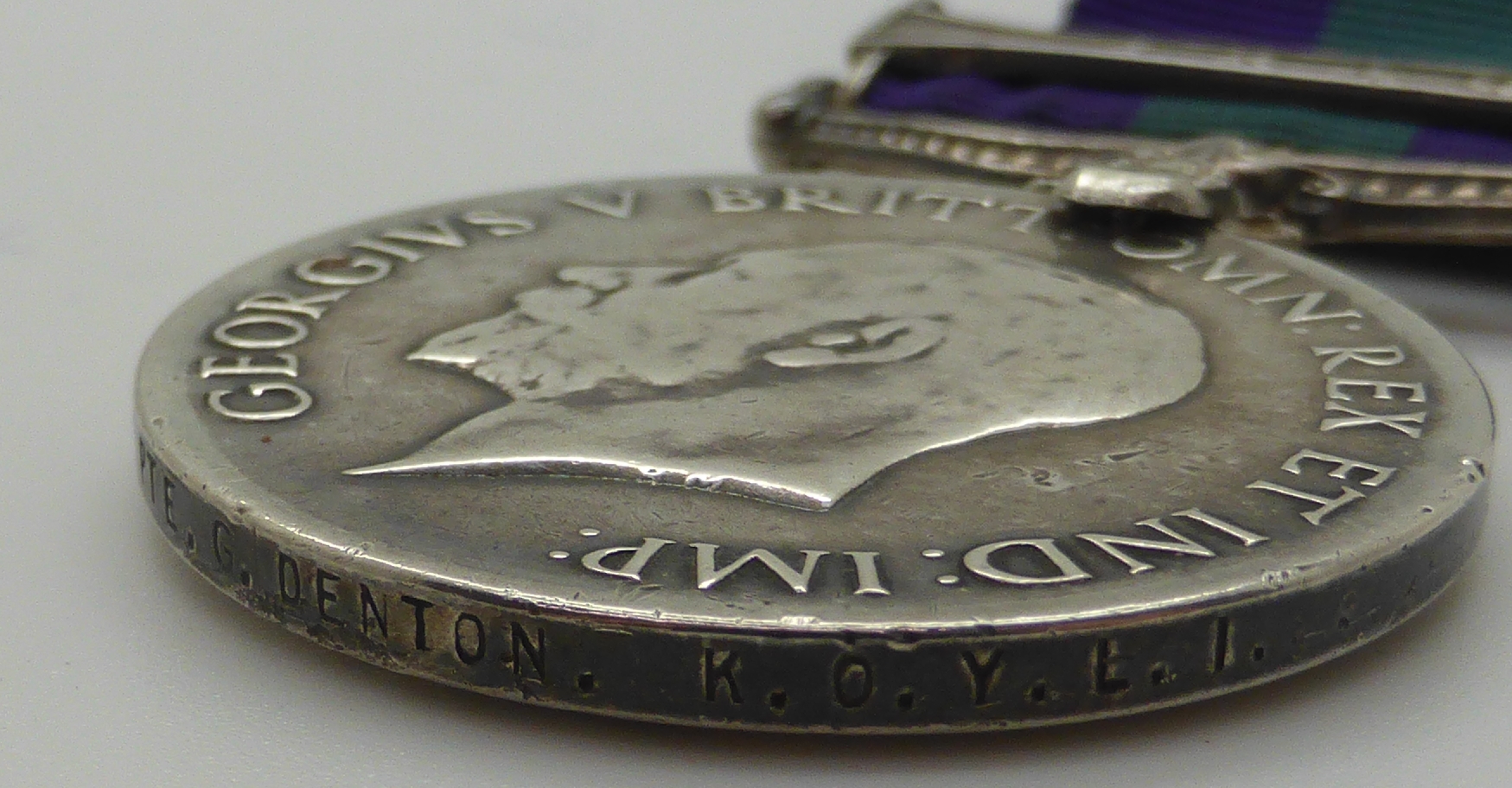 George V British Army General Service Medal with Iraq clasp named to 69220 Pte G Denton K.O.Y.L.I - Image 6 of 6