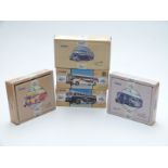 Five Corgi Classics and Commercials diecast model buses and bus sets Silver Service 97070,