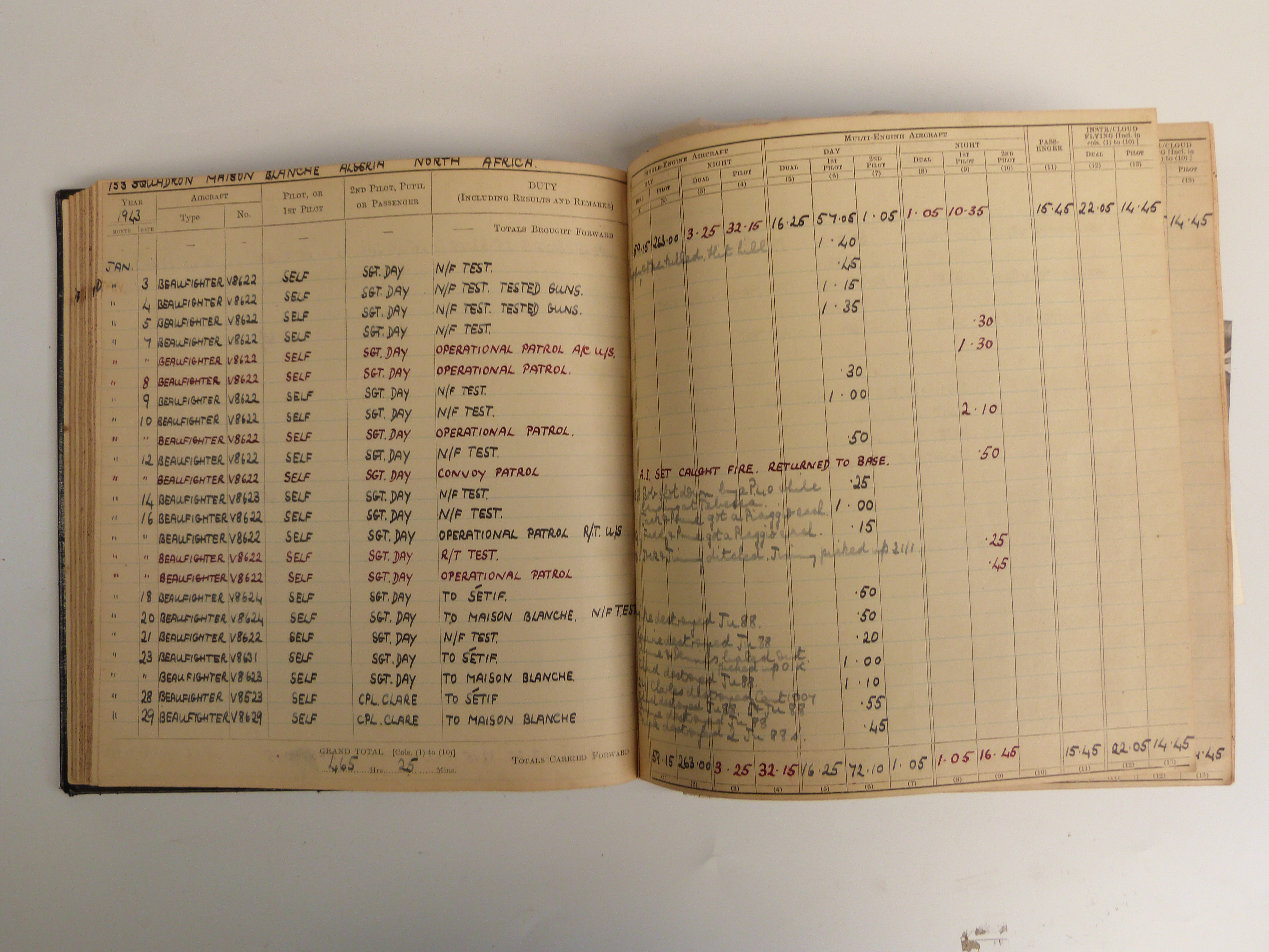 RAF WWII medal group with documentation, flight log book and ephemera, the medal group comprising - Image 16 of 25