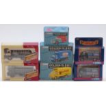 Seven Corgi diecast model commercial vehicles comprising three Golden Oldies, two Road Transport