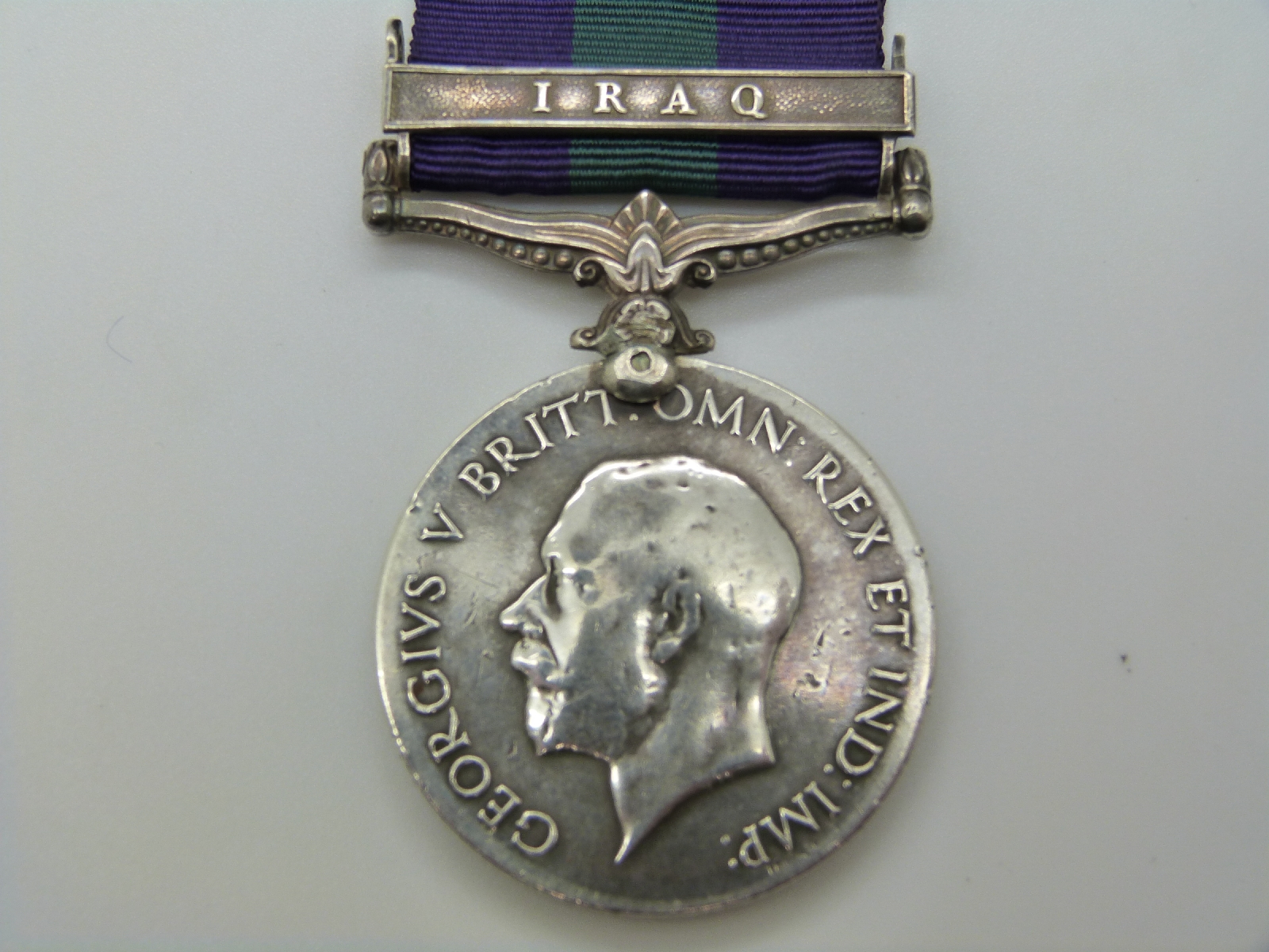 George V British Army General Service Medal with Iraq clasp named to 69220 Pte G Denton K.O.Y.L.I