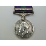 George V British Army General Service Medal with Iraq clasp named to 69220 Pte G Denton K.O.Y.L.I