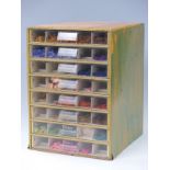 Thiriez and Cartier-Bresson haberdashery/ shop chest of eight drawers containing silk embroidery