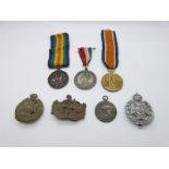 British Army WWI medal pair comprising War Medal and Victory Medal awarded to 5309 Pte E Walker