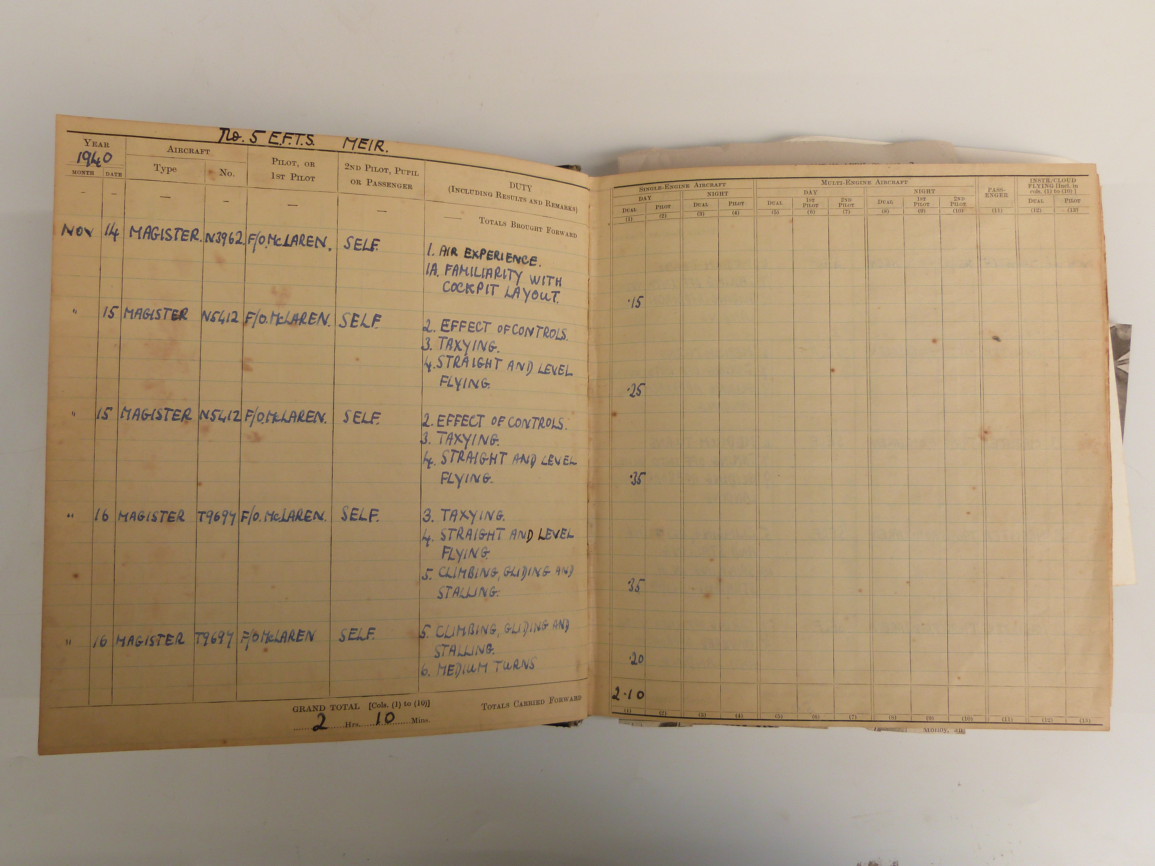 RAF WWII medal group with documentation, flight log book and ephemera, the medal group comprising - Image 17 of 25