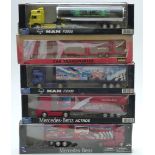 Five Solido, Newray and similar 1:43 scale diecast model lorries,  all in original boxes