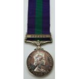 Elizabeth II British Army General Service Medal with Cyprus clasp named to 23114930 Pte E Lockwood