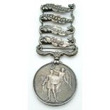 Victorian British Army Crimea Medal with four clasps for Sebastopol, Inkermann, Balaklava and Alma