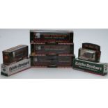 Seven Corgi and Atlas Editions Eddie Stobart 1:76 scale diecast model lorries, all in original boxes