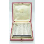 WWI continental silver cigarette case presented to Captain Biles RAF later Bentley by King Albert of