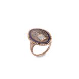 18th century gold and enamel mourning ring, 1781